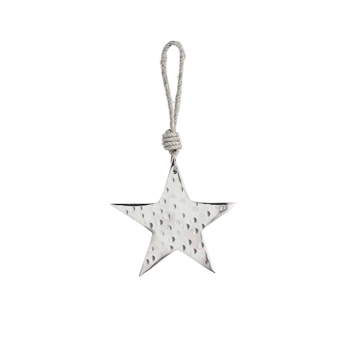 Suspension de Noël Étoile Métal 10 cm argenté en fer