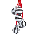 Boules de Noël Graphiques 4 Cm noir et blanc en verre