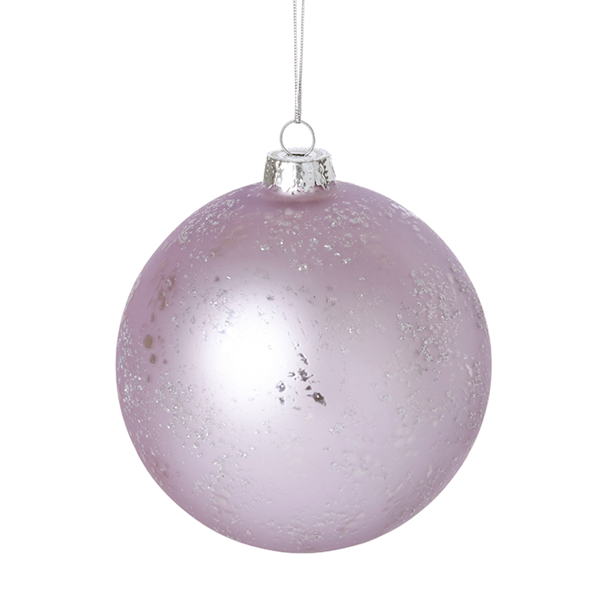 Pallina di Natale glitterata e opaca 10 cm