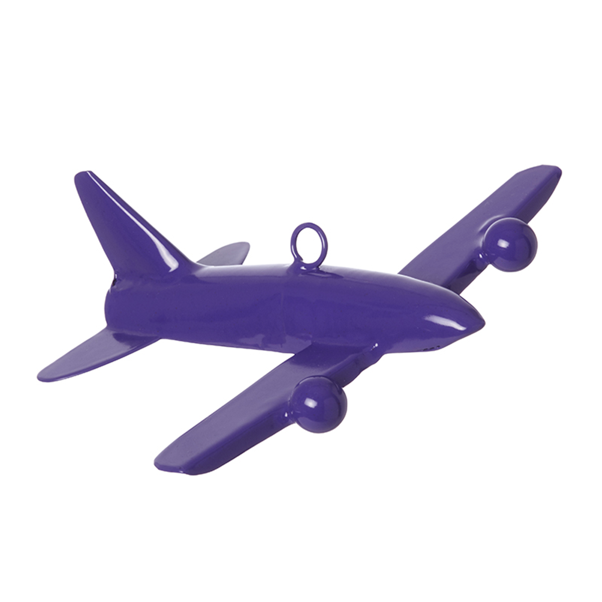 Suspension de Noël Pop Avion violet en fer