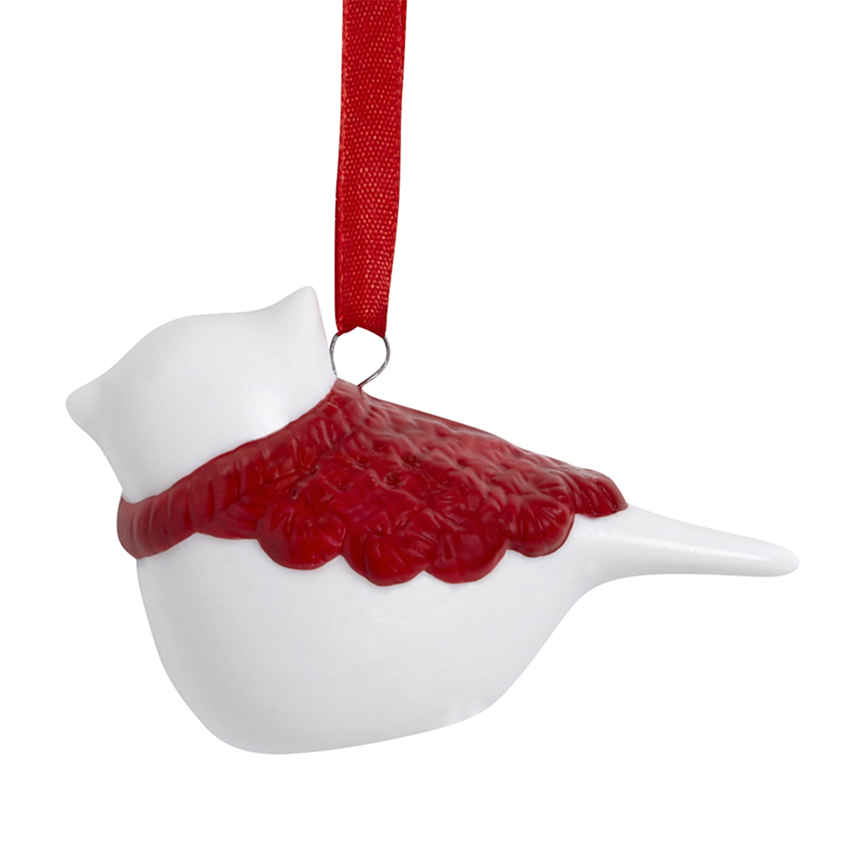 Suspension de Noël Lappi Oiseau rouge en grès
