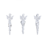 3 piccole sospensioni di fate trasparenti