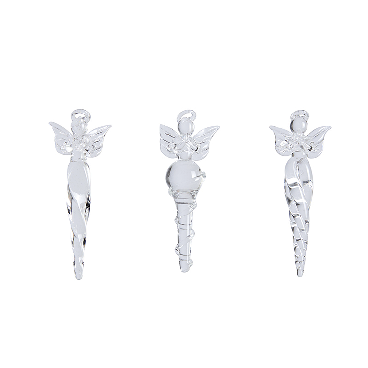 Suspensions de Noël Anges transparent en verre