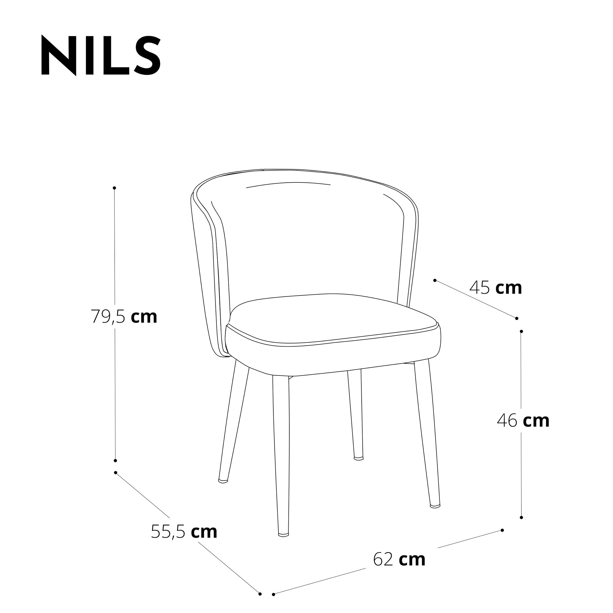 Set di 2 sedie Nils