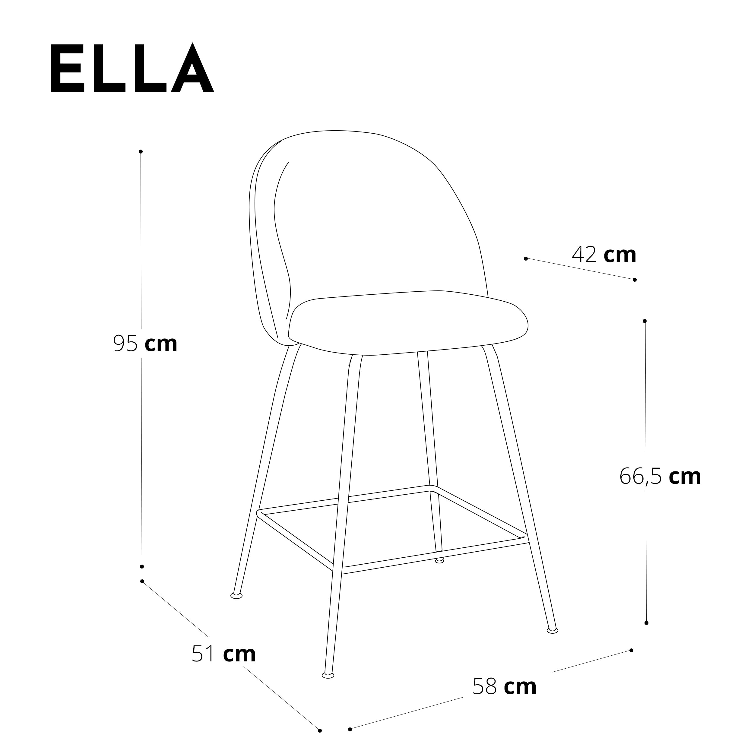 Taburetes de bar Ella