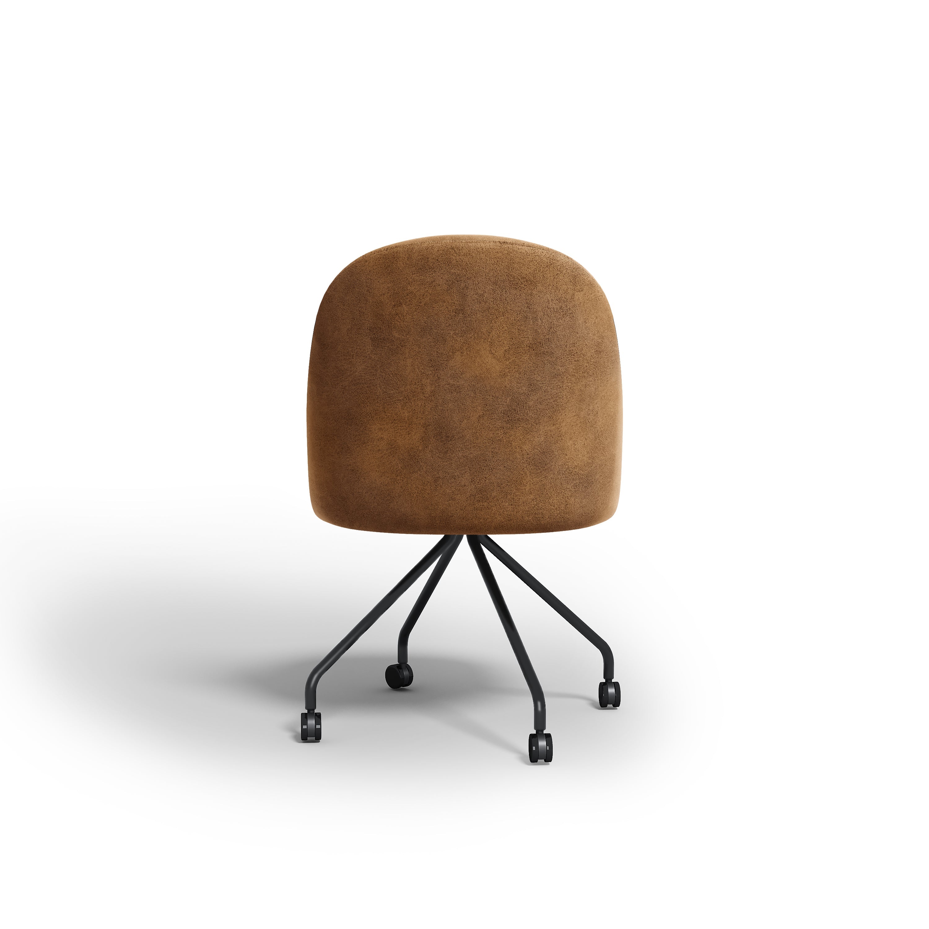 Chaise de bureau ELLA Tissu tramé effet cuir vintage