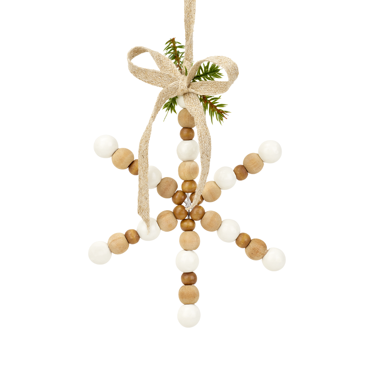 Suspension de Noël Natura Flocon en Bois 15 cm
